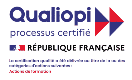 Qualiopi, processus certifié. République française. La certification qualité a été délivrée au titre de la catégorie d'action suivante : Actions de formation.